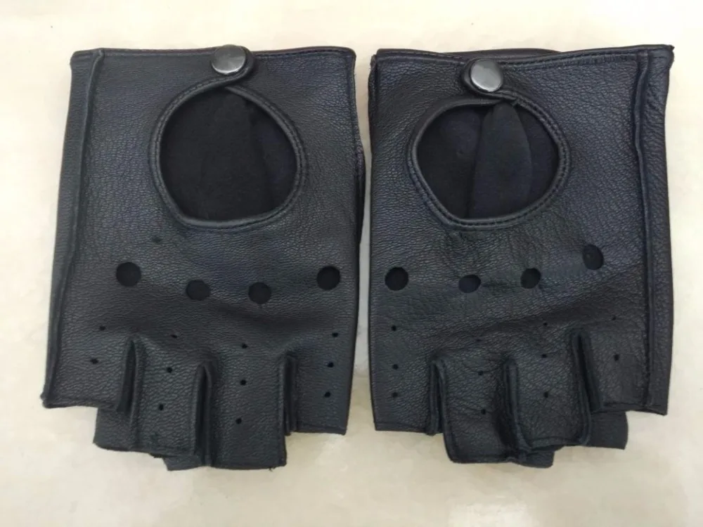 Vintage Open Knuckle Leather Driving glove a3