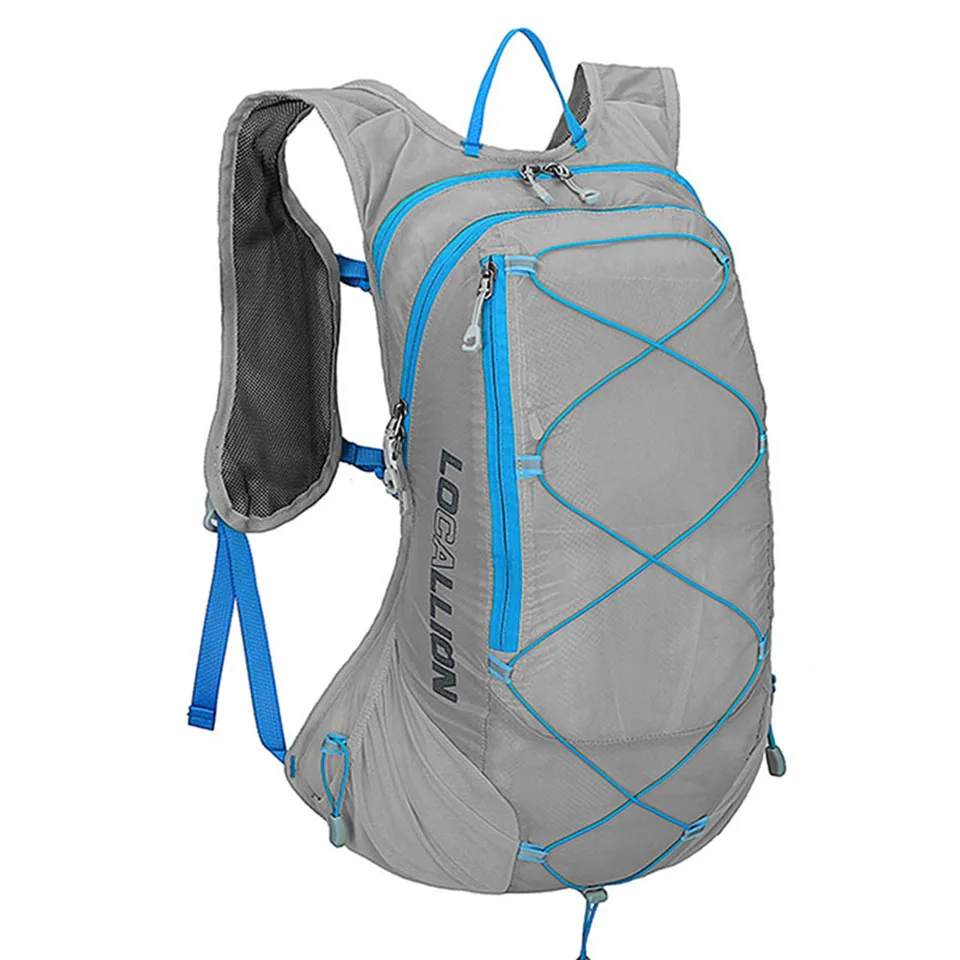 Местный лев для мужчин и женщин Открытый спортивный рюкзак сумка 15 л водонепроницаемый походный Трейл бег дорожные сумки рюкзак - Цвет: Gray with Blue