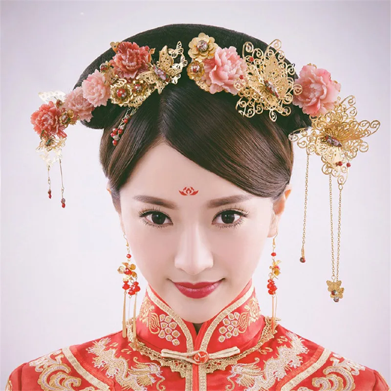 Chinese Traditional Classical Bridal Jewelry Sets 