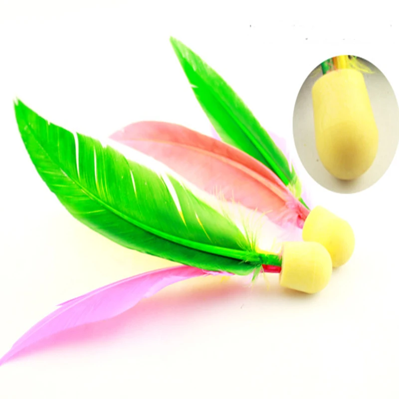 20pcs/lot wholesale price Beach Entertainment Hand Feather ball