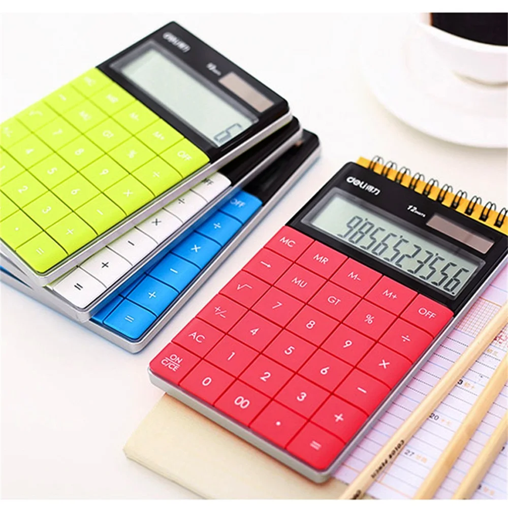 Калькулятор плоская кнопка бесшовный Калькулятор Многофункциональный модный бизнес красочный портативный