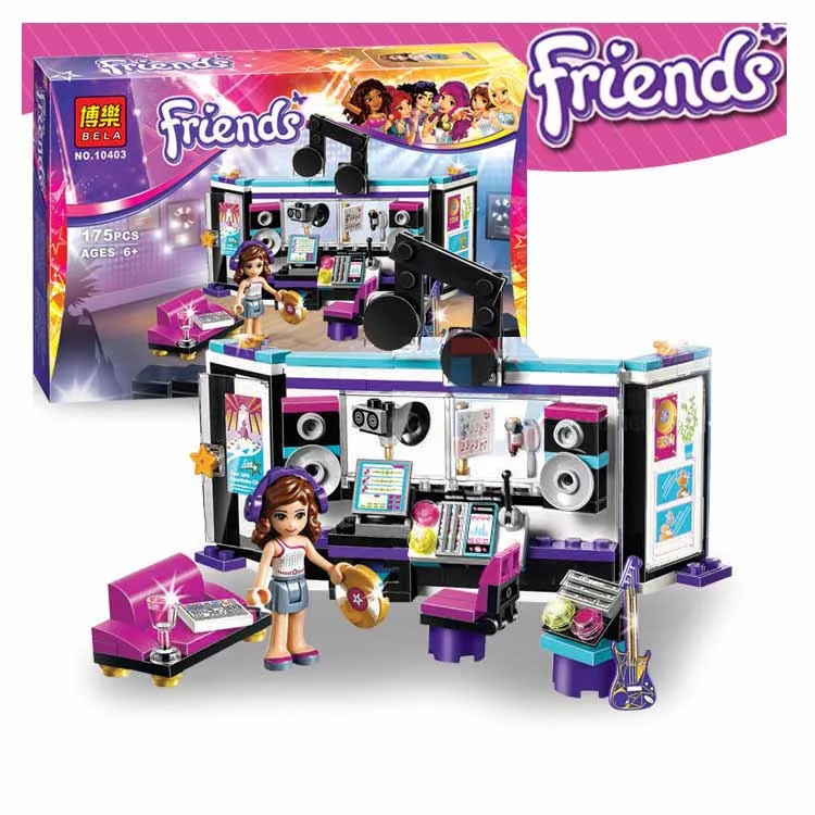 Bela 10403 Friends Gril Pop Star Music Recording Studio Compatible With font b Legoe b font
