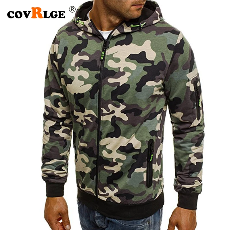 Covrlge Men's Zipper Hoodie 2019 New Autumn Camouflage Sweatshirts Hoody Casual Fashion Solid Streetwear Homme Hoodies MWW169 Covrlge Men's Zipper Hoodie 2019 New Autumn Camouflage Sweatshirts Hoody Casual Fashion Solid Streetwear Homme Hoodies MWW169