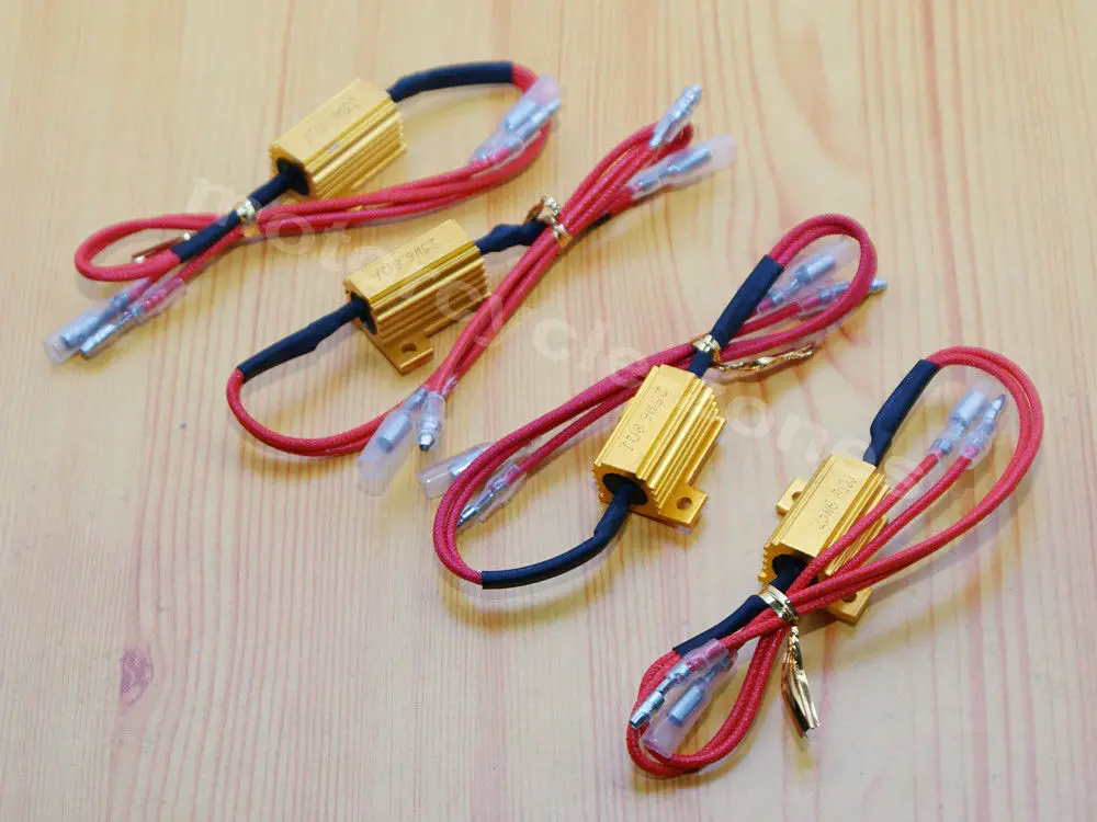 2X RESISTENCIAS PARA INTERMITENTES LED 8 ABRAZADERA DE CABLE