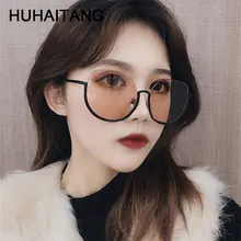 HUHAITANG, роскошные женские солнцезащитные очки с полуоправой, большие размеры, для улицы, круглые солнцезащитные очки для женщин, s, фирменный дизайн, солнцезащитные очки для женщин