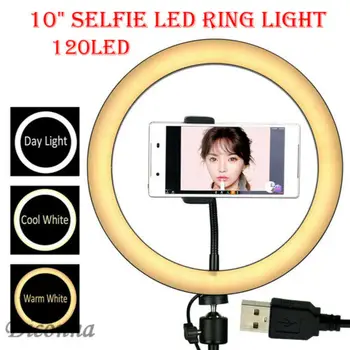 

LED Ring Light Dimmable 6500K Lamp Photography Camera Photo Studio Phone Video