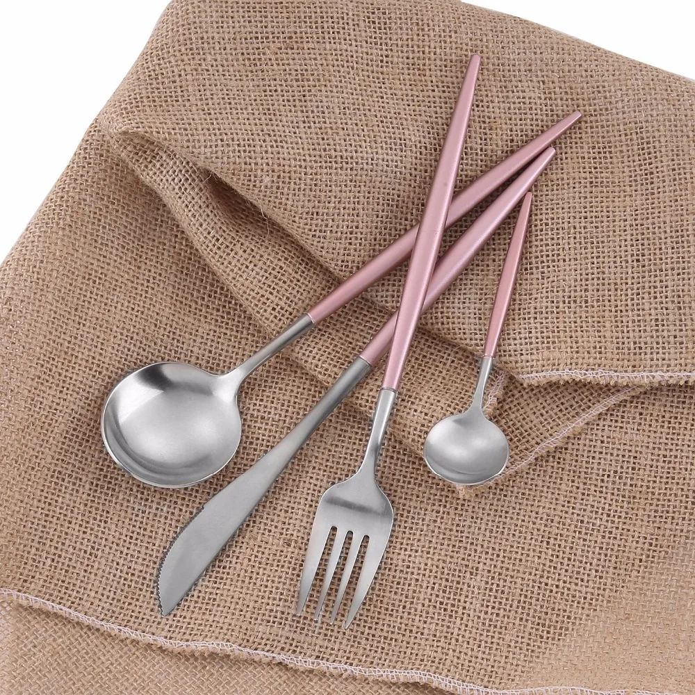 pink cutlery set  (10)