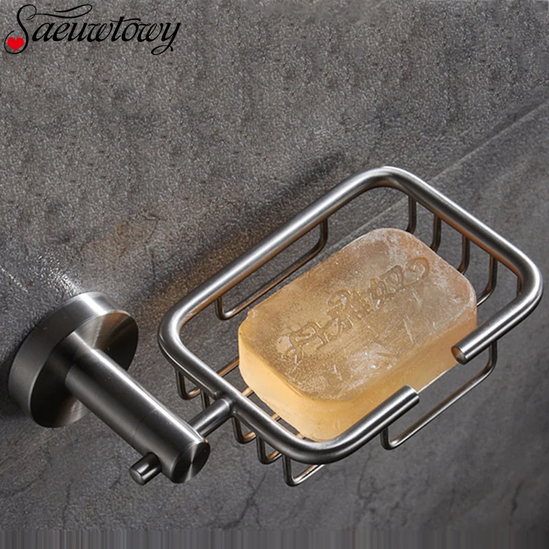 wall mounted brushed nickel soap dish