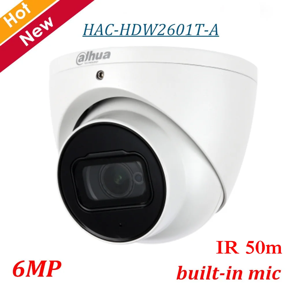 6MP Dahua наружная внутренняя HDCVI камера HAC HDW2601T A Smart IR 50m Max разрешение аудио в