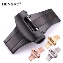 20 мм, 22 мм, ремешок для часов, пряжка, для мужчин, серебристый, золотой, черный, матовый, твердый, нержавеющая сталь, Ремешки для наручных часов, застежка, ремешок, аксессуары