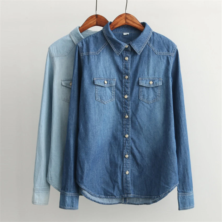 denim blouse with bow