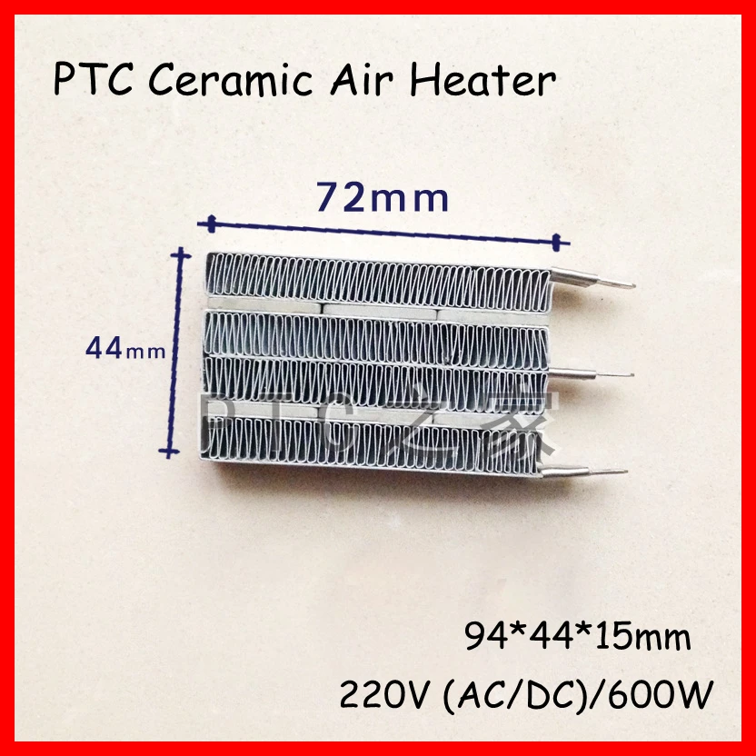 

PTC ceramic air heater Electric heating apparatus element 600W/220V Conductive Type Insulated Row/Mini Heaters
