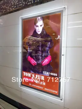 

Wall Mounted Crystal Frame LED Acrylic Panel Light Box for Shopping Mall Advertising 27"x40"x1/2"