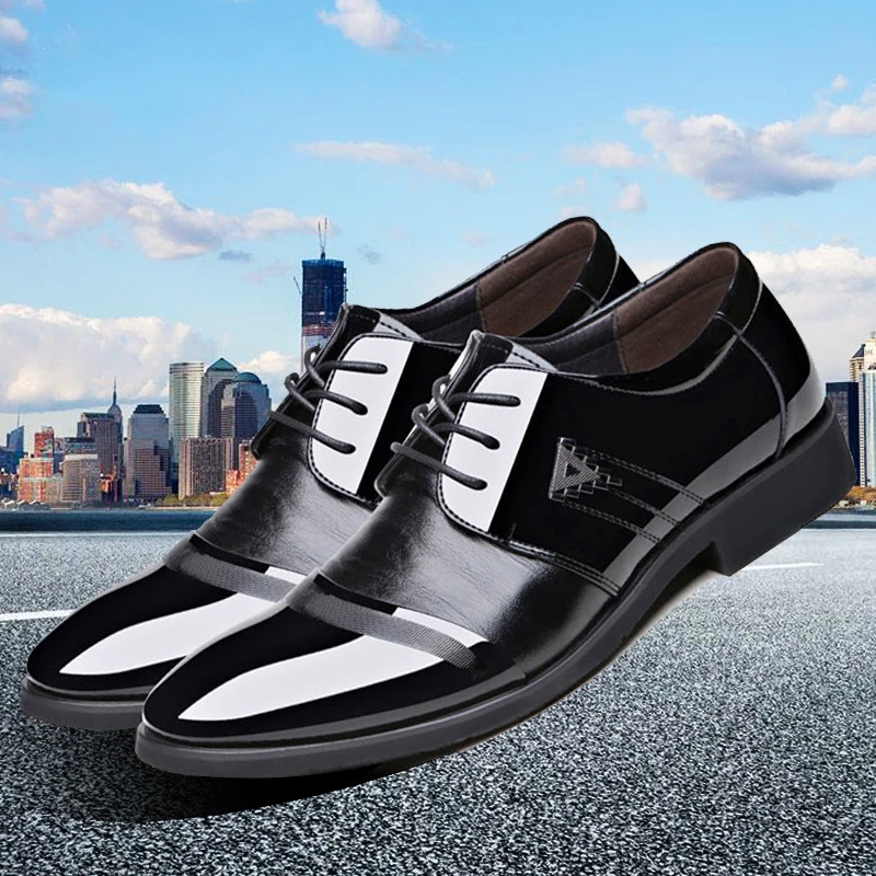 Мужские кожаные туфли на плоской подошве с большим кодом|shoes men|shoes men formalshoe male |
