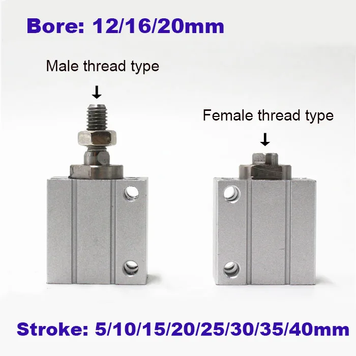 Мини крепление цилиндр cujb/cdujb магнит диаметр 12/16/20 мм ход 5 мм/10/15/20/25/30/35/40 воздушный цилиндр двойного действия цилиндры мужской/женский