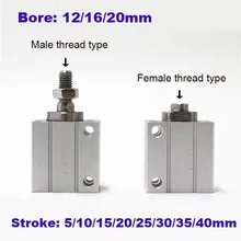 Мини крепление цилиндр cujb/cdujb магнит диаметр 12/16/20 мм ход 5 мм/10/15/20/25/30/35/40 воздушный цилиндр двойного действия цилиндры мужской/женский