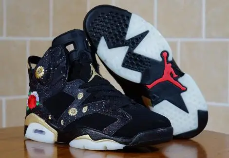 

Jordan Air Retro 6 VI Men Basketball Shoes First Layer Suede Jordan 6 Chinese NY AJ6 Peony Men sports sneaker basketball shoes