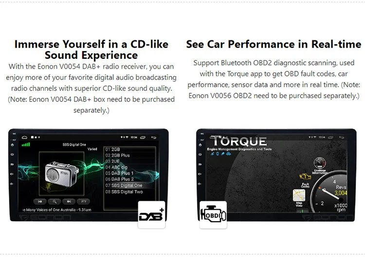 Discount 10.1" Android 8.1 OS Two Din Car Multimedia System 2 Din Car Navigation GPS Double Din Car Radio with Adjustable Viewing Angles 6