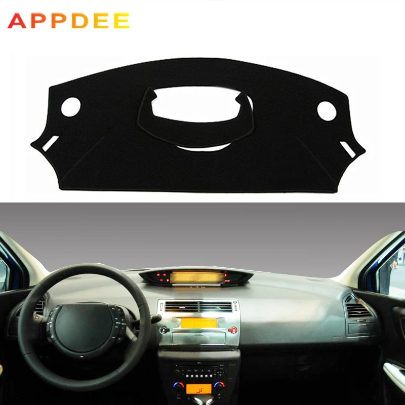 APPDEE подходит для Citroen C4 c-quatre 2004-2006 2007 2008 2009 2010 приборной панели крышки Dashmat Даш Мат