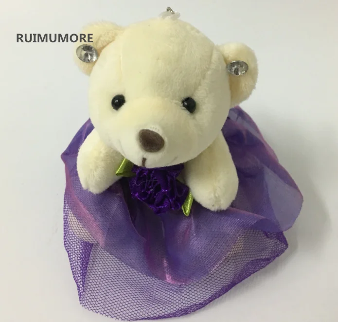 1X 10 см сидячий медведь плюшевая игрушка брелок подвеска игрушка|bear plush toy|plush