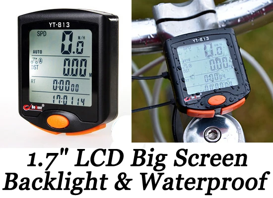 LCD Digital Cycle Computer Bicycle Bike Backlight Speedometer Odometer