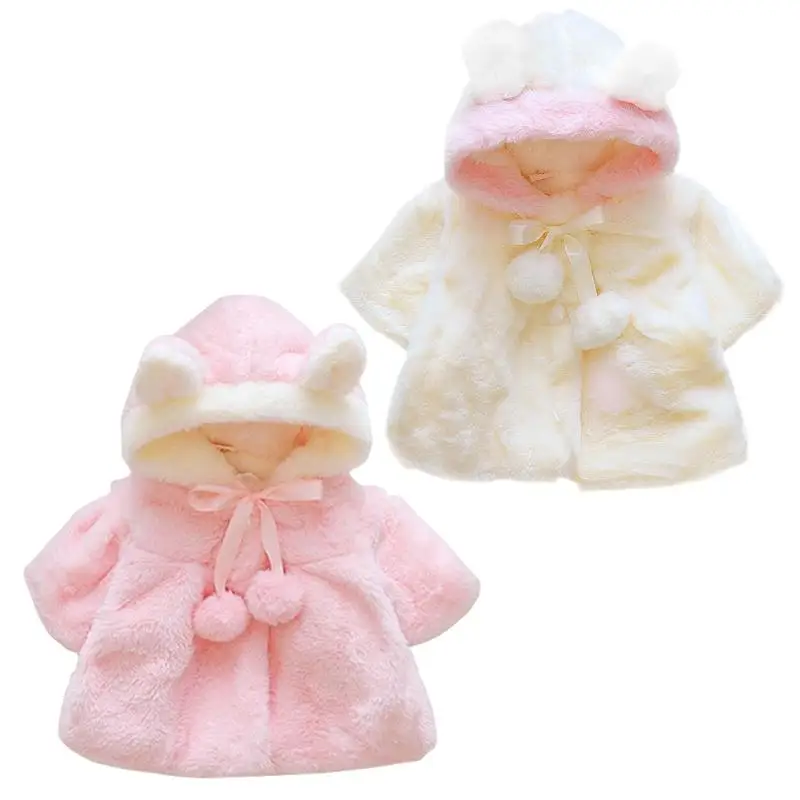 

Infant Kids Princess Thicken Hooded Coat Outwear Baby Clothes Baby Girls Autumn Winter Warm Coat Cloak Jacket Princess Shawl