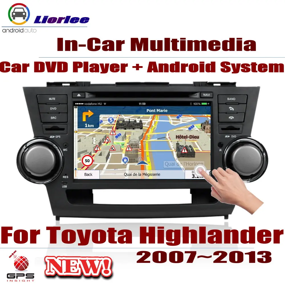 Clearance For Toyota Highlander 2007~2013 Car Android Player Radio DVD GPS Navigation Displayer System Audio Video In Dash Multimedia 0