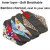 VEJYO 10PCS 10" Regular Flow Bamboo Charcoal Washable Reusable Menstrual Sanitary Cloth Pads Napkin Soft Period Pads for Women 3