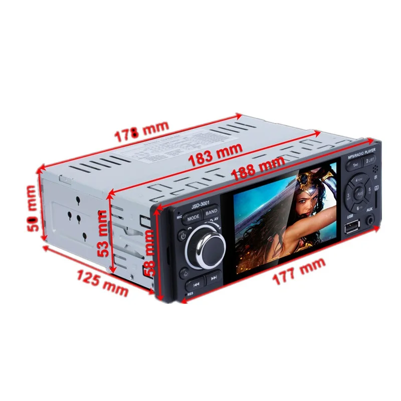 HJSD 3001 4 1 дюйма Автомобильный Bluetooth MP5 плеер с высокой четкостью радио карта звонки