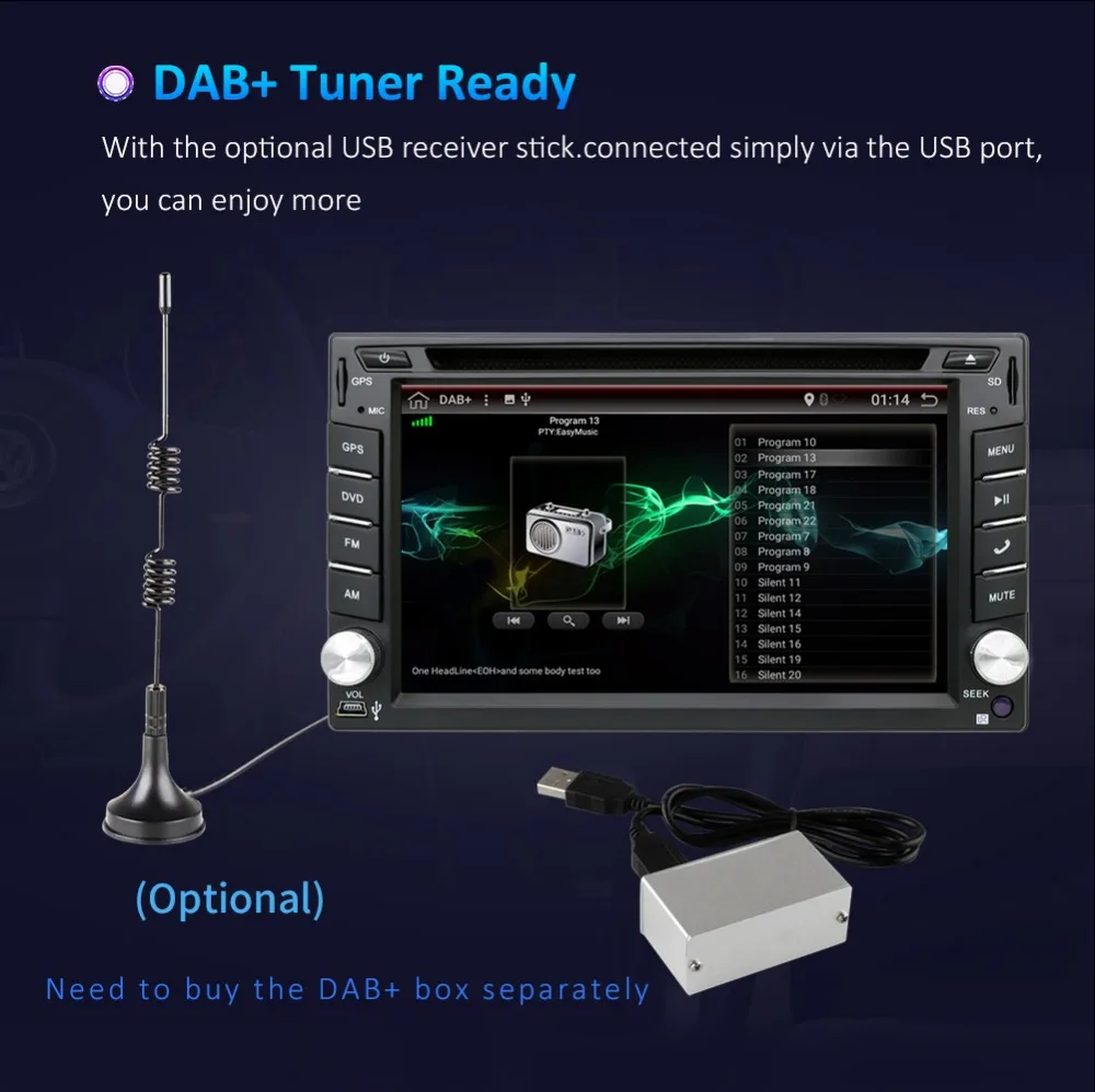 Top Quad Android Car Audio GPS Navigation 2DIN Car Stereo Radio Car GPS Bluetooth USB/Universal Interchangeable Player+ MAP+cam+SWC 22