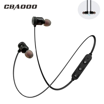 

CBAOOO Magnetic Wireless Bluetooth Earphone headsets music sports bass stereo bluetooth headphone earpieces with mic for phone
