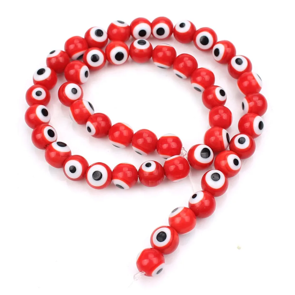 Акриловые бусины Lucky eye 8/10 мм Круглый зловещий в полоску для самостоятельного