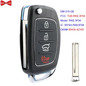 

KEYECU for Hyundai Santa Fe 2013 2014 2015 2016 2017 Remote Key Fob 315MHz FCC ID: TQ8-RKE-3F04 95430-4Z100 ID46 Chip