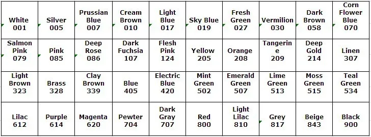40 color number