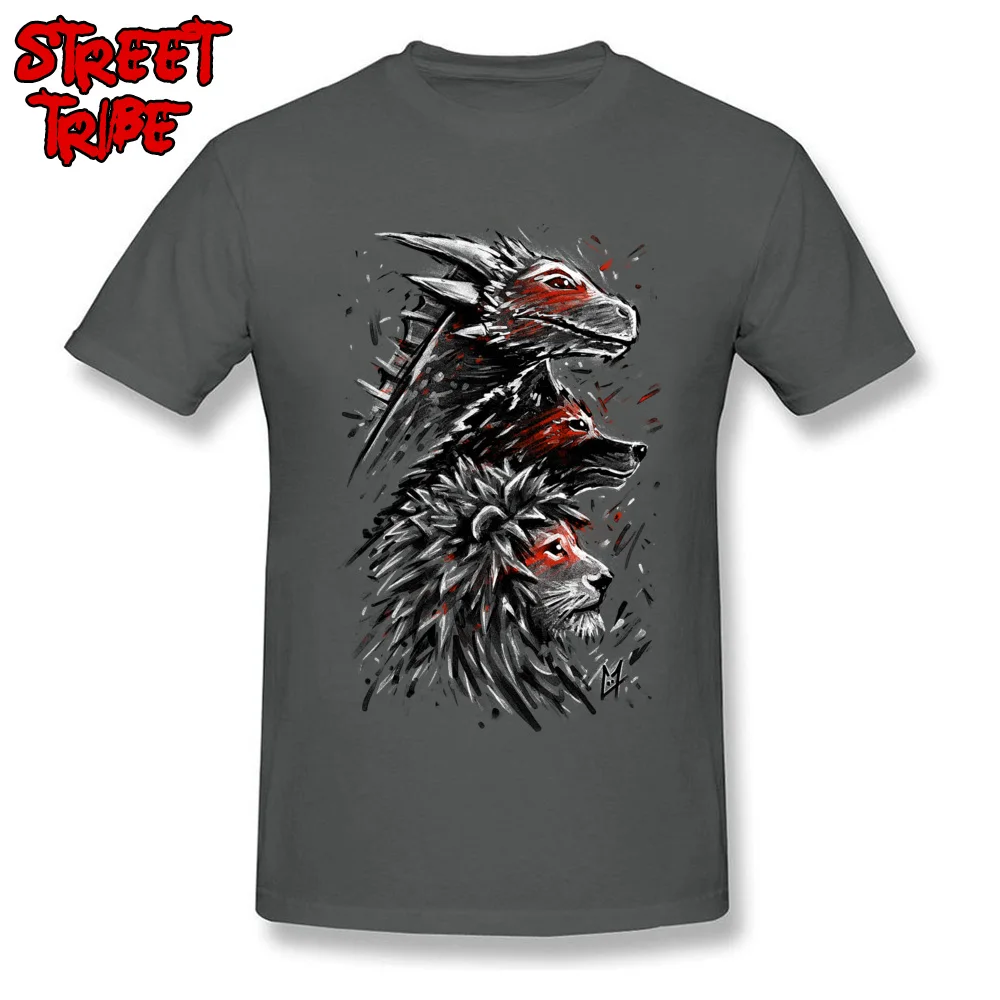 Dragon Wolf Lion Classic Tops Shirts Short Sleeve for Men 100% Cotton VALENTINE DAY Crew Neck T Shirt cosie Tees On Sale Dragon Wolf Lion carbon