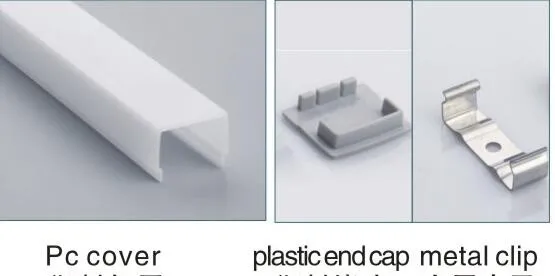 Бесплатная доставка 2 м/шт. 45 шт./лот алюминиевый профиль с крышкой и конец шапки для светодио дный светодиодные украшения