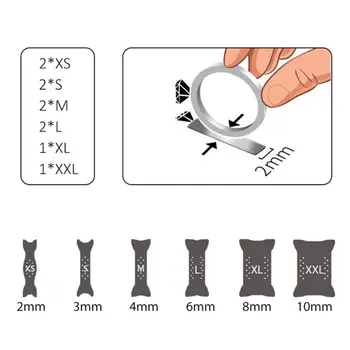 

1 Set Ring Size Adjuster Invisible Loose Rings Reducer Adjusters Jewelry Care Beauty Supplies