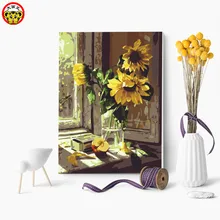 

painting by numbers art paint by number Digital Sunflower Pictures By Digital Painting In Canvas Home Decor 40x50cm DIY Frames O