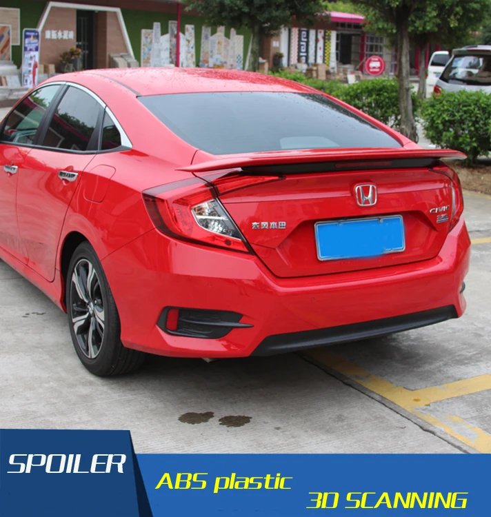 For Civic Spoiler Thai version style Material Car Rear Wing Primer Color Rear Spoiler For Honda For Civic Spoiler Thai version style Material Car Rear Wing Primer Color Rear Spoiler For Honda