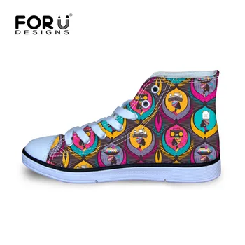 

FORUDESIGNS Kids Shoes for Boys Girls Children Casual Sneakers African Girls Prints Breathable Soft Flats Shoes Walking Shoes