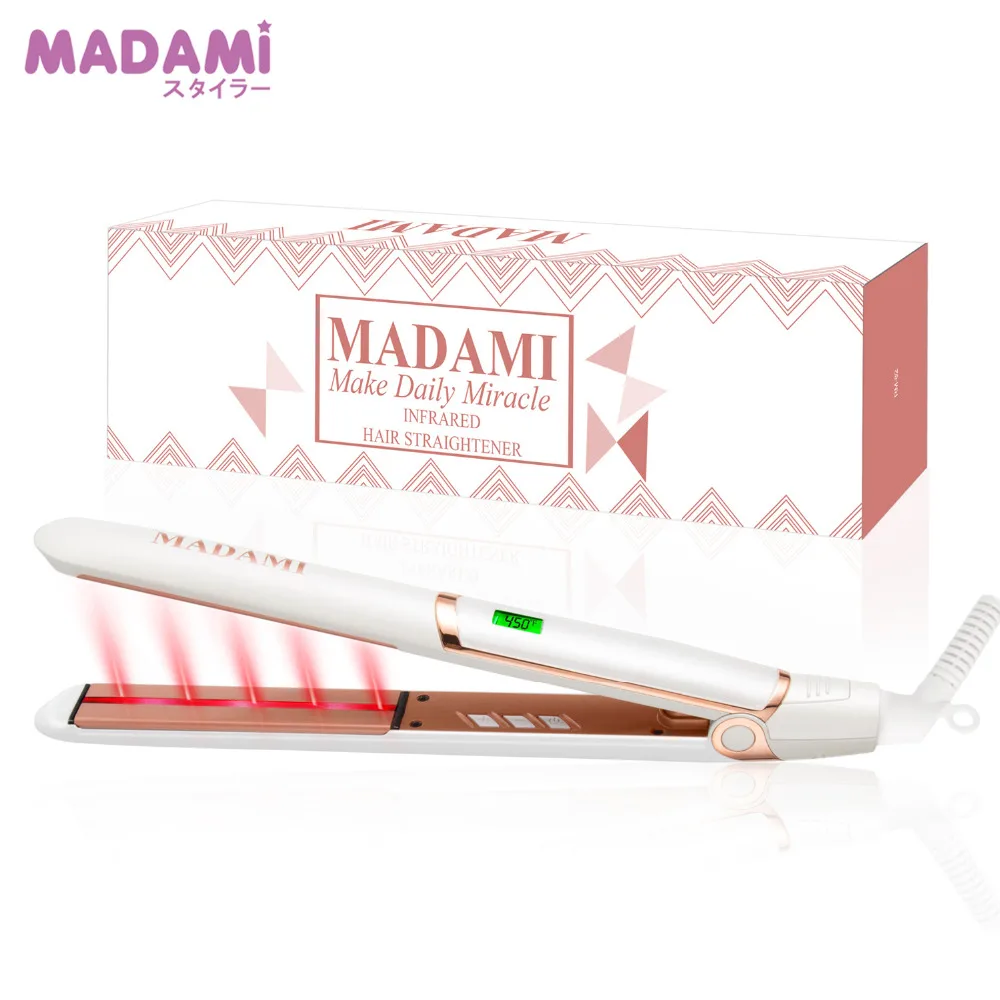 MADAMI Salon Quality 2 в 1 инструмент для укладки волос с прямыми волосами турмалин