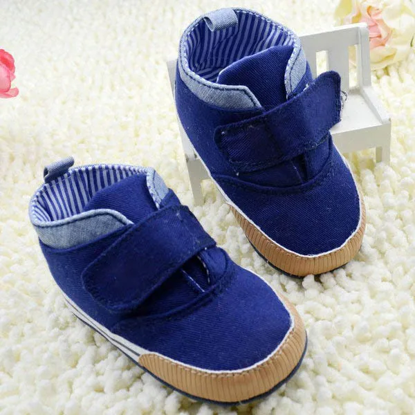 Newborn Toddler Boys Ankle Canvas Soft Sole Antislip Children Kids Crib Shoes Sneaker