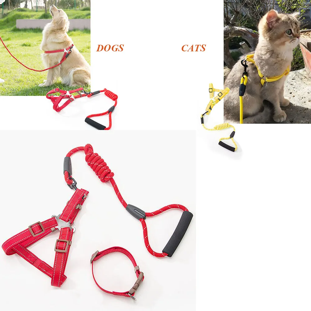 Tactical Dog Rope Strap Training Leads Sling  Dog Collar Training Leashess Set