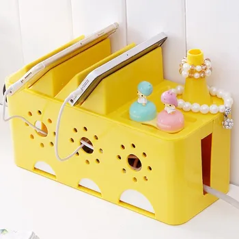 

1PC 4 Color Mobile Phone Holder Creative Multifunctional Power Line Socket Rack Wire Storage Box OK 0553