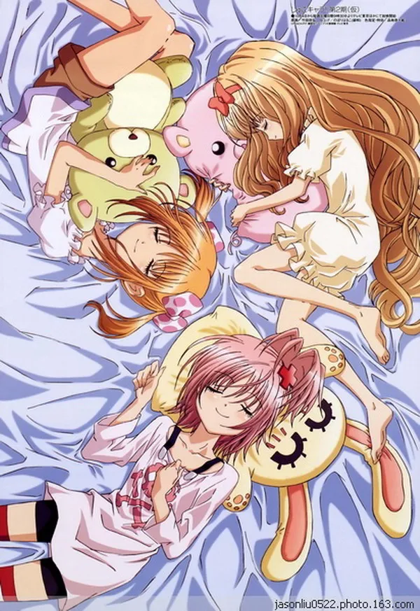 Shugo Chara аниме персонажи 150*210 см односторонняя простыня #30076 | Дом и сад