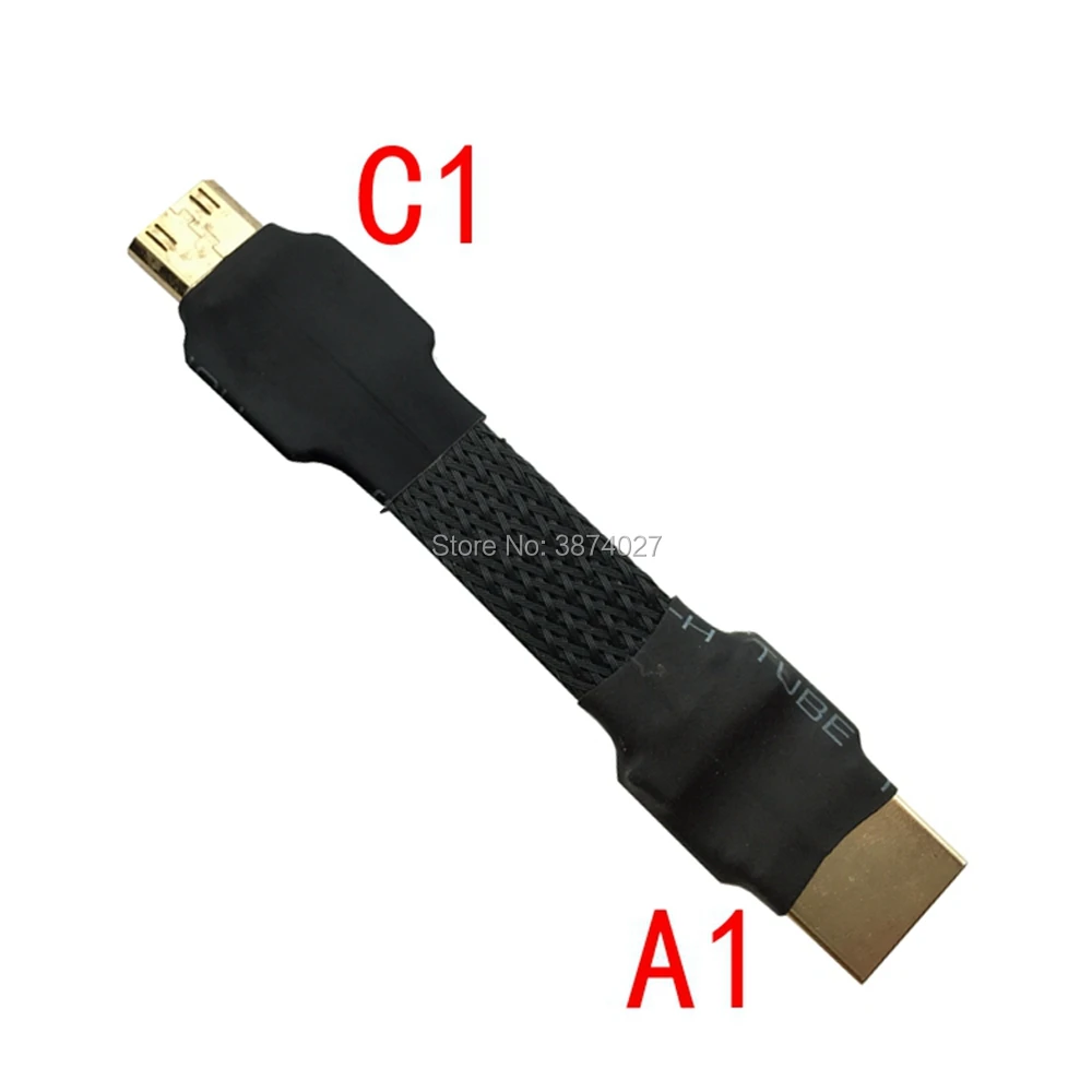 A1 HDMI Mini HDMI Micro HDMI 2,0 кабель конвертер угол 5/10/15/20/30/50/cm для PC AV HDTV lcd FPV FFC 3D