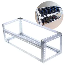 Durable DIY Installing Aluminum Steel 6 GPU Mining Miner Rig Case Open Air Frame Suitable for ETH BTC Ethereum