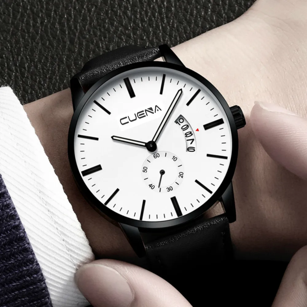 

Fashion Business Watch Men Reloj Hombre Dress Quartz Wristwatch Leather Top Brand Luxury Clock Relojes Sports Watches Horloges