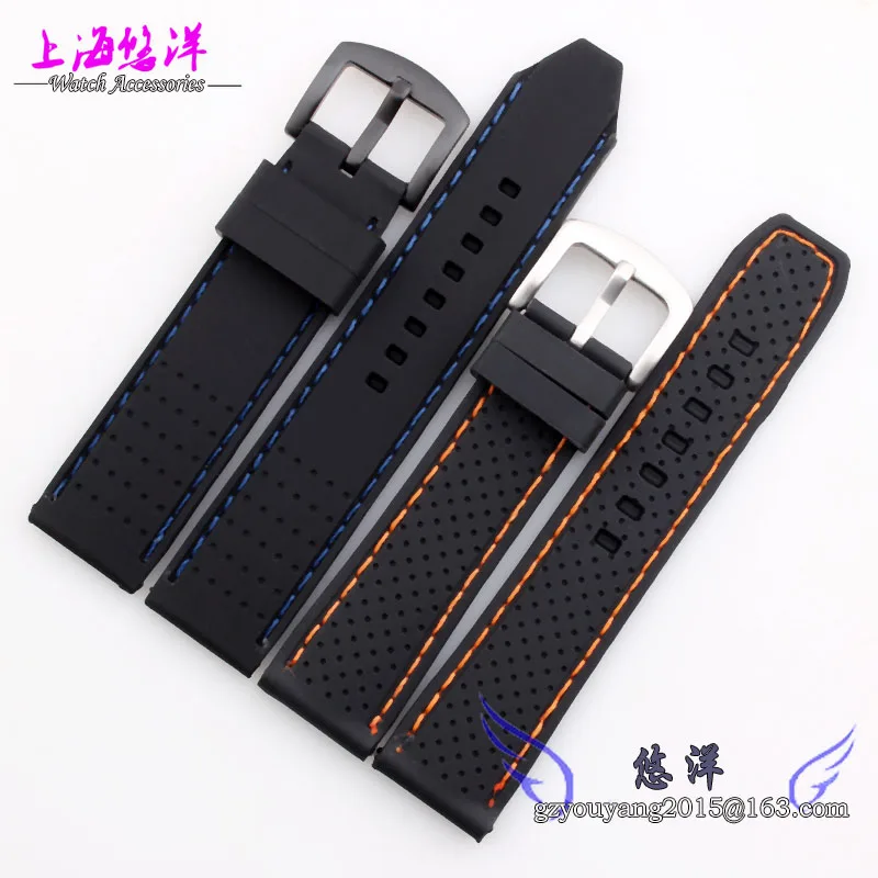 

This new watches accessories silicone rubber strap fit men and women watches 22 mm