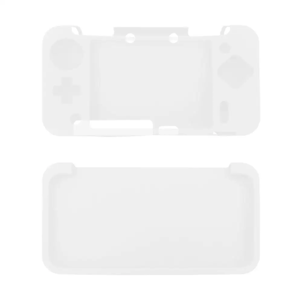 Силиконовый чехол-ручка для kingd New 2DS LL/XL пылезащитный Противоскользящий защитный силиконовый чехол с защитой от царапин аксессуары для игр - Цвет: Белый